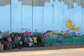 Mural on Apartheid Wall. West Bank, Occupied Palestine. 2005